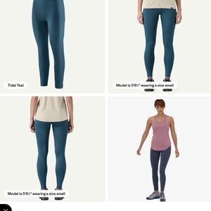 Patagonia Women’s Green Pack Out Leggings with Zipper Pocket Size M $119